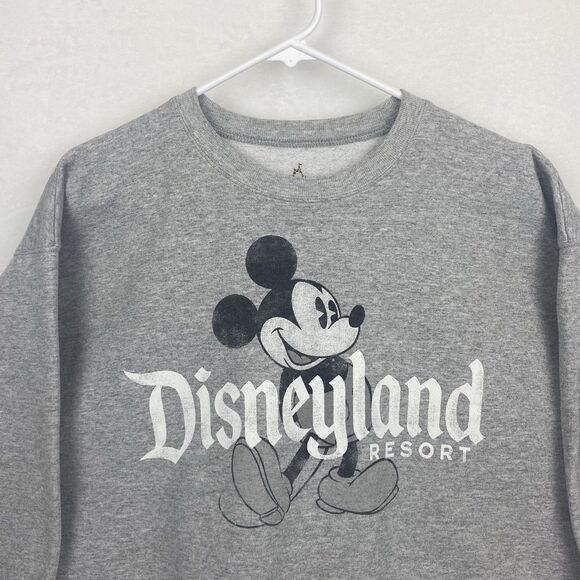 Vintage Disneyland Resort Mickey Mouse Sweater Adult Large Gray Sweatshirt 2YK - Picture 3 of 12